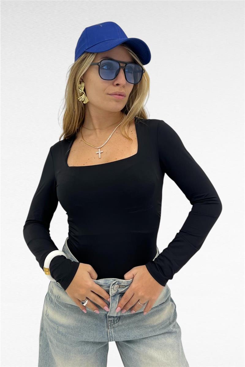body elasticizzato scollo quadro caos